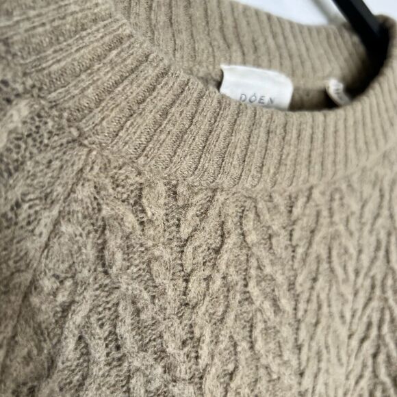 DOEN Sz S Sacha Wool Pullover Sweater in Oatmeal Tan - Picture 12 of 12